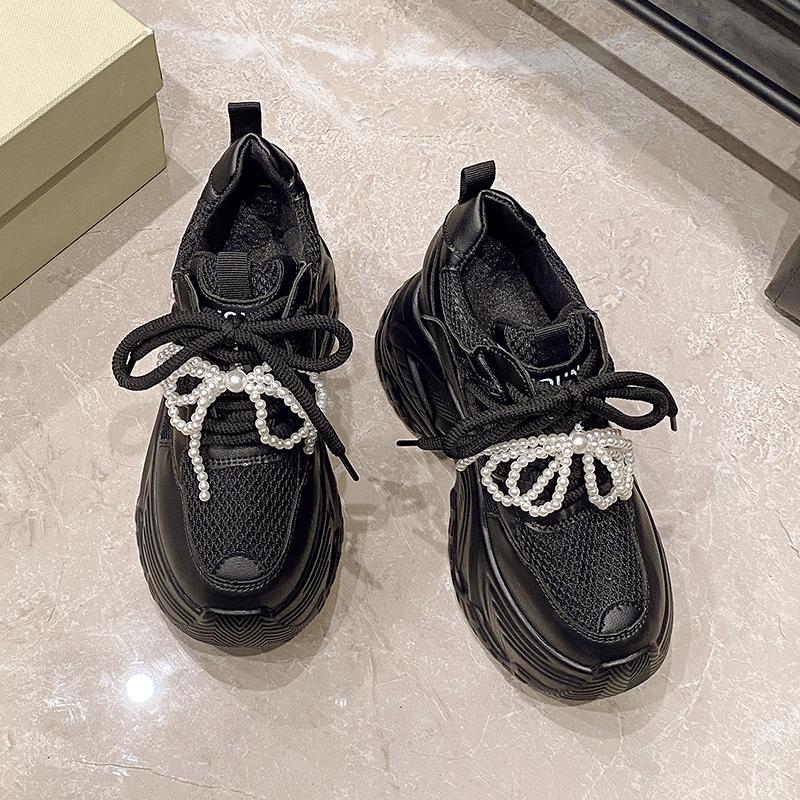 Fashion Women High Platform non-slip Sneakers Summer vulcanized Shoes 10CM Thick Sole Mesh Casual Shoes Chunky Dad Sport Sneakers