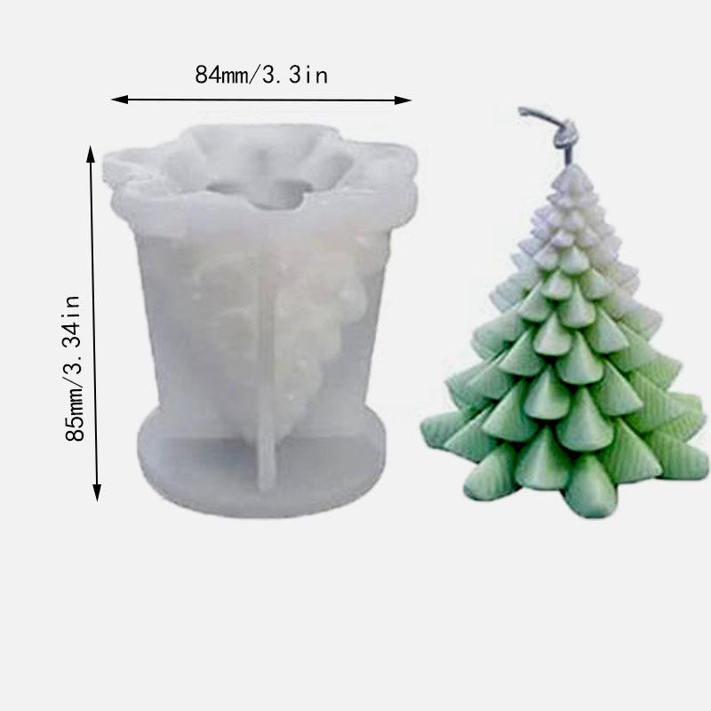 3D vánoční stromeček Silikonová forma DIY sada na výrobu vánočních svíček Ručně vyráběné mýdlo Sádra Pryskyřice Nástroje na pečení Vánoční dárky