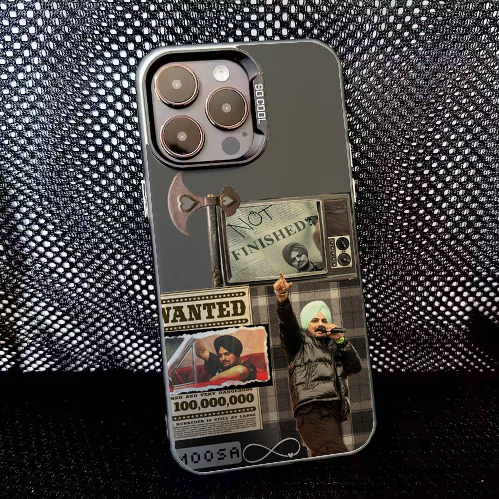 Sidhu Moose Wala Handyhülle Für iPhone 16,15,14,13,12,11,8,7,Pro,Max,Plus,Mini,XS,SE Sturzfest Schwarz Matt Hart