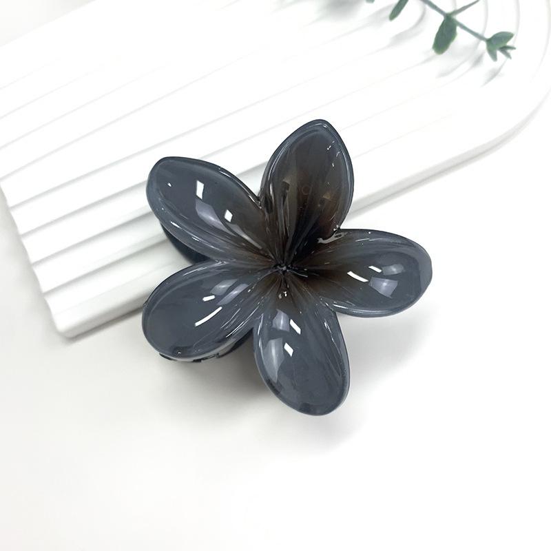 Retro Colorful Frangipani Flower Hair Claw Clip for Women