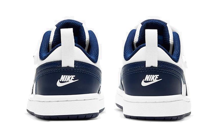 Nike Court Borough 2 White Blue Low top Skateboard Shoes Children Aged 3 7 Years Old BQ5451-107