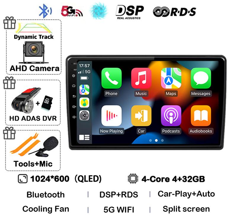 Android 14 Wireless Carplay Auto For Ford Fusion 1 2005-2012 Car Radio GPS Navigation Multimedia Video Player 4G WIFI Stereo