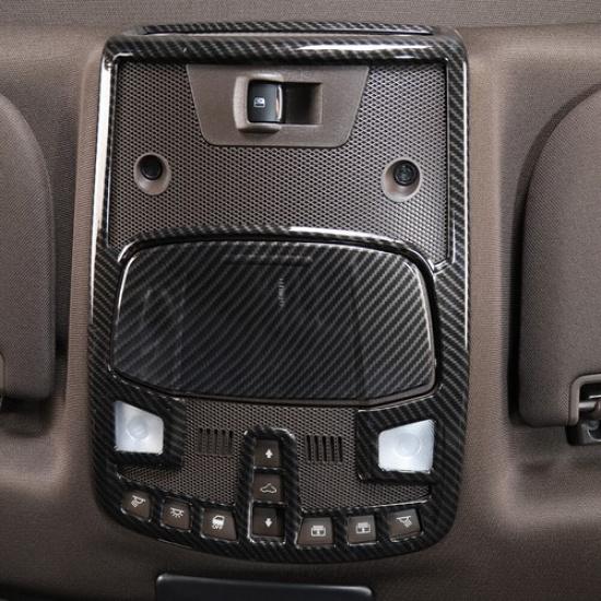 Front Reading Light Lamp Panel Trim Cover For Ford F-150 2015- Carbon Fiber