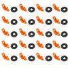 20PCS ABS Fish Lure Bait Holder with 3 Size Rubber Rings Lure Holder  For Fishing Rod