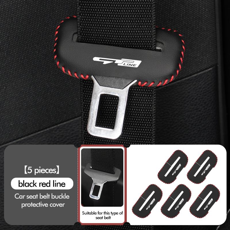 ANIE7 Car Seat Belt Buckle Clip Protector Anti-Scratch Seatbelt Plug Cover For KIA gt gtline Xline ceed Forte RIO STINGER Seltos K3 K4