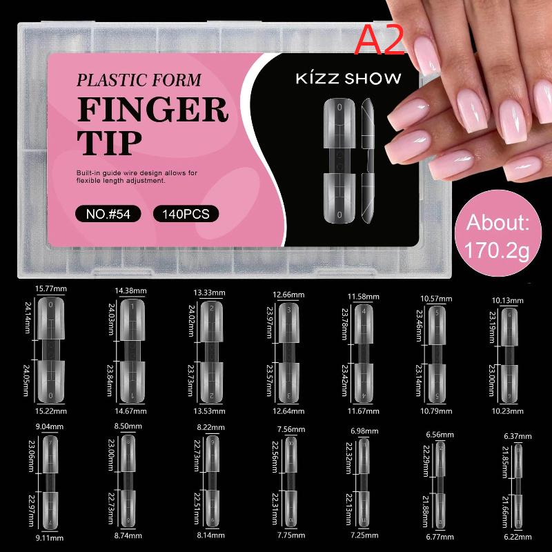 140Pcs Scale Crystal Armor 2 In 1 Nail Forms for Salon Quality Rapid Extension at Home