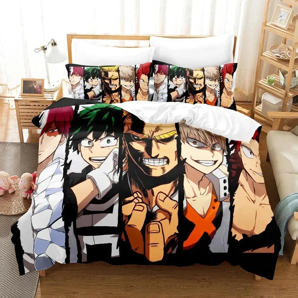 3D Anime My hero academia Printed Bed Set Duvet Cover Pillowcase Bedding Set Bed Linen Sheet Quilt Cover Full Queen King Size