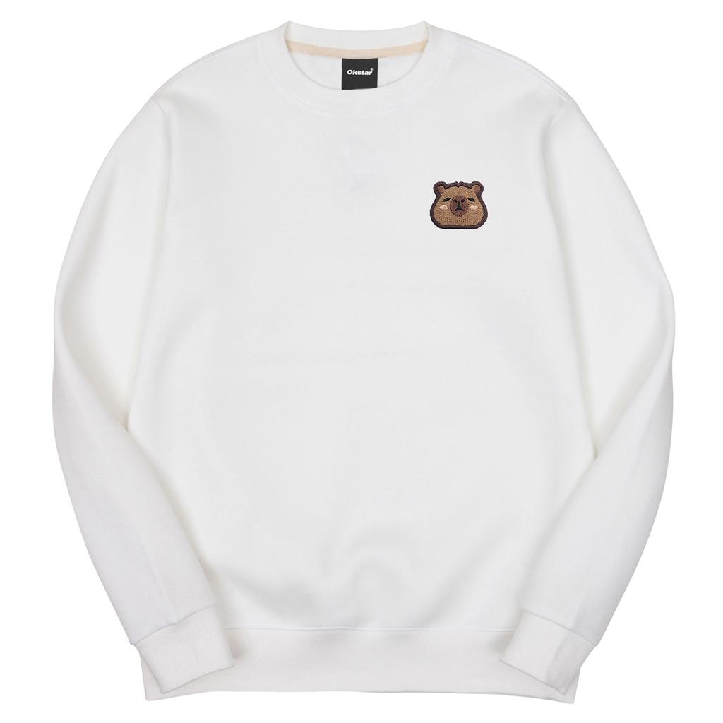 OKSTAR Relax Capybara Embroidered Double-Sided Sweatshirt (Type C)