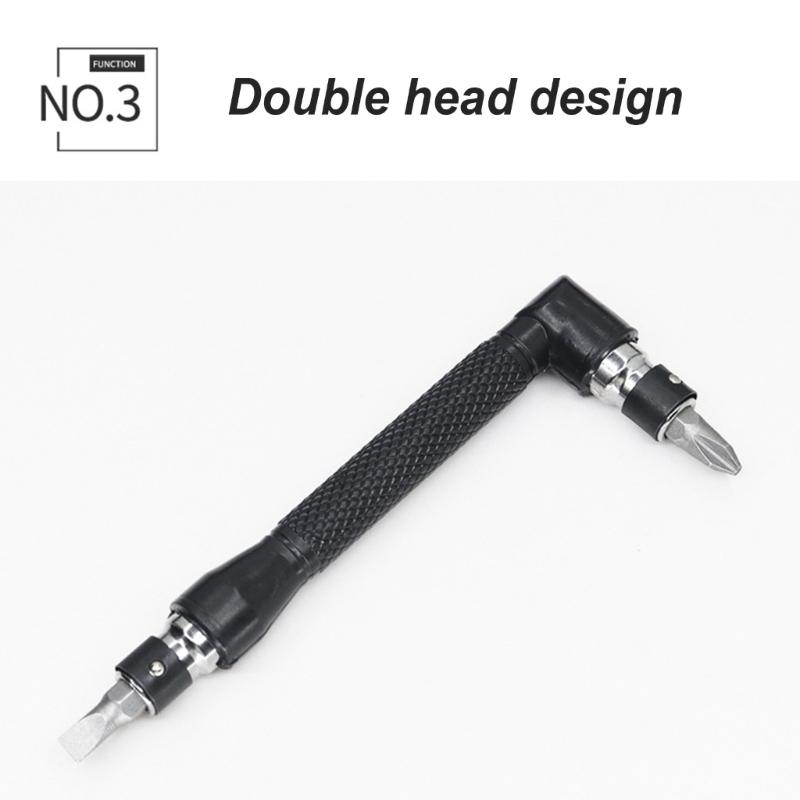 L-förmiger Doppelkopfschraubendreher Legierter Stahl für Möbelmontage und Elektronikwartung