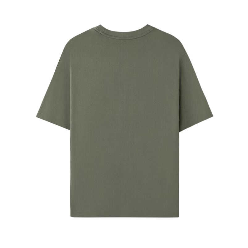 Skechers Sports Alliance Series Simple Comfortable Loose Fashion Casual Short Sleeve Breathable T-Shirt Men tops Rock-Grass-Color L225M132-01DR