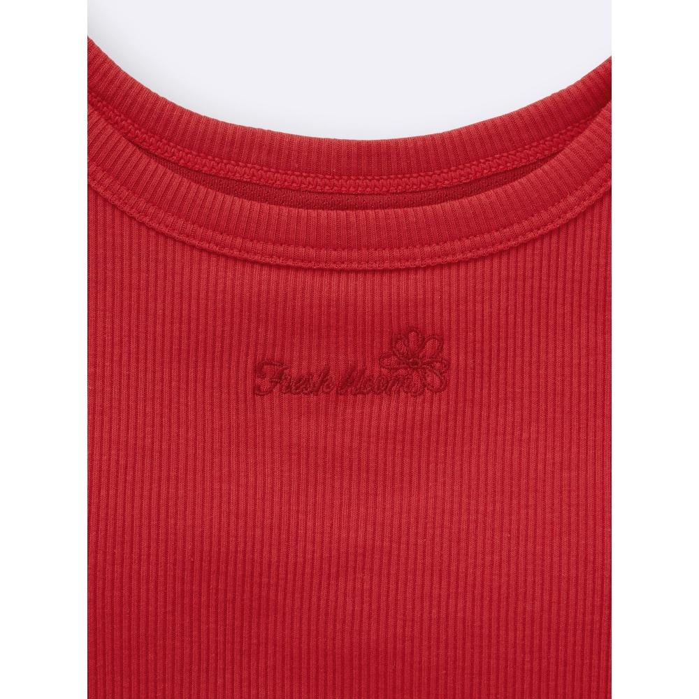 GU by Uniqlo Girls Bra Feel Petite Crop Rib Tank Top