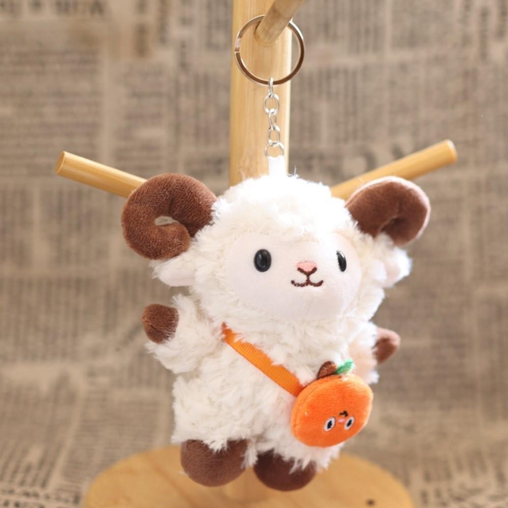 Sheep Mini Sheep Plush Keychain Cartoon Soft Lamb Doll Ornament Sheep Plush Pendant Decoration