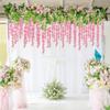 12Pcs Wisteria Flowers Artificial Wedding Simulated Green Plants Eucalyptus Orchid Grass Artificial Flower for Decoration Wedding