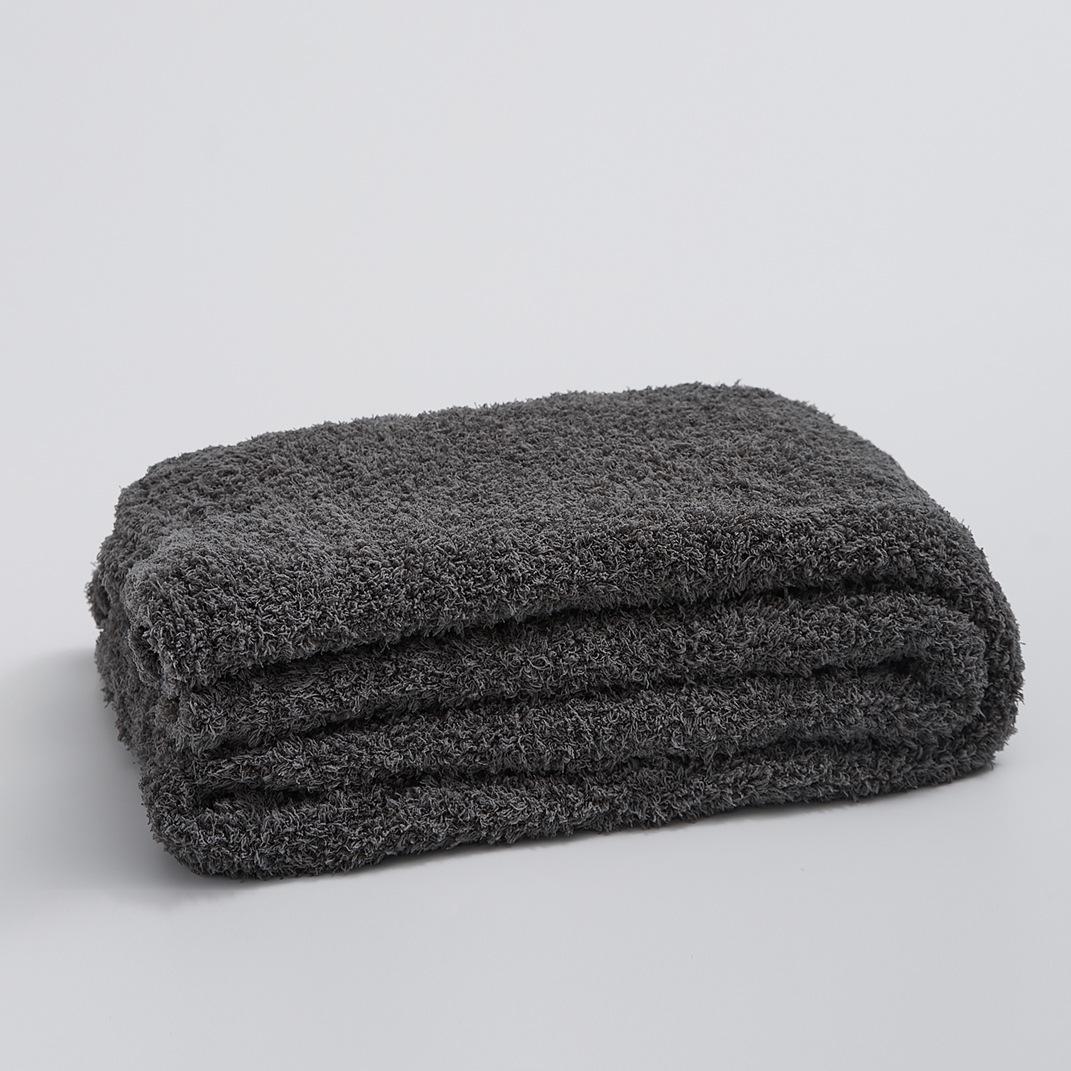 Мягкий вязаный пушистый плед Ruijing Textile - Стиль Осень/Зима для Дивана и Декора Дома 130x160 cm темно-серого