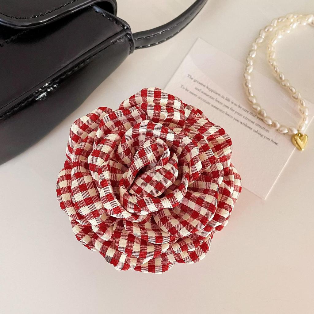 Caro Blumenstoff Rose Haarspange - Europäischer & Amerikanischer Stil Dutt-Accessoire