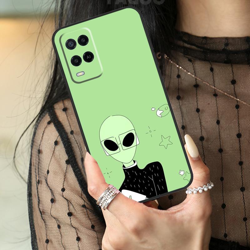 

Cartoon Alien Case For Oppo A5 Pro A15 A17 A57 A77 A18 A38 A58 A78 A98 A94 A74 A54 A40 A60 A80 A96 A76 A16 OPPO A40 A40m