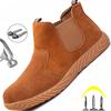 Winterstiefel Herren Sicherheitsschuhe Stahlkappe Durchstichfest Herrenstiefel Arbeitsschuhe Sicherheitsstiefel Unzerstörbare Schuhe Stiefeletten Herren