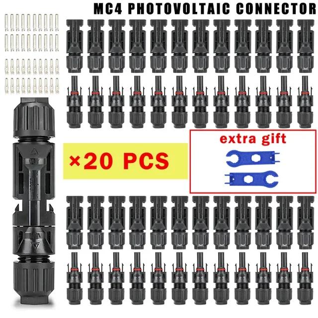 400/200/100/40/20/10 Pcs 1000V 30A Solar Connector Kit Connectors for Solor Panel