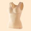 Double-Layer Seamless Body Shaping Vest for Women - Tummy Control & Waist Cincher Sports Base Layer, Pure Cotton with Chest Pads