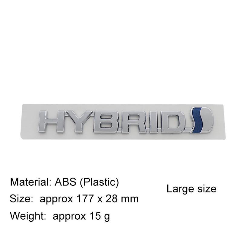 3D Premium ABS HYBRID Letter Sticker Tail Bumper Badge Auto Rear Trunk Emblem Accessories