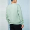 Li Ning Sweatshirts Men's Green Crew Neck Thickened Regular AWDR839-4