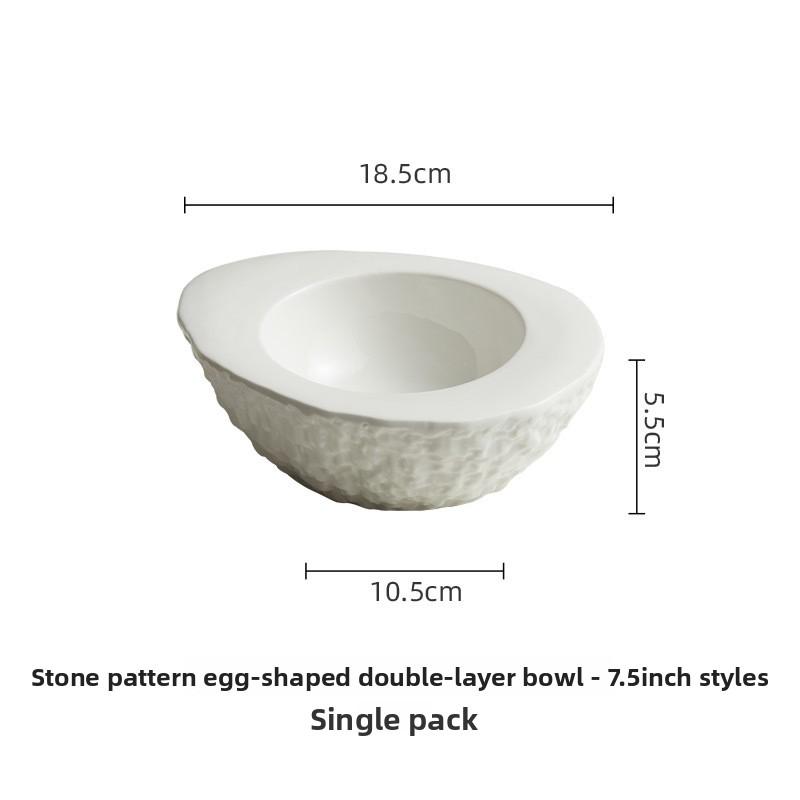 

Creative Rock Seafood Plate Soup Bowl Individual Serving for Hotel Restaurant Afternoon Tea