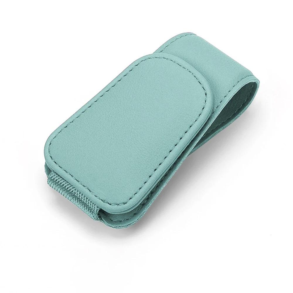Car Glasses Holder Universal Auto Sun Visor Sunglasses Clip Magnetic Leather Eyeglass Card Ticket Clips Car Interior Accessories