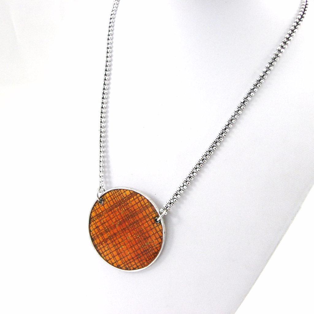 NOA [G5913] - Orangefarbene Designer-Halskette „Nora“