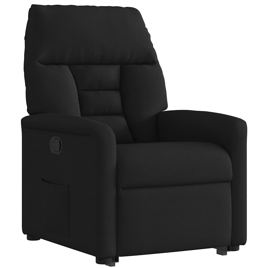 Recliner Chair with Rising Function Black Fabric