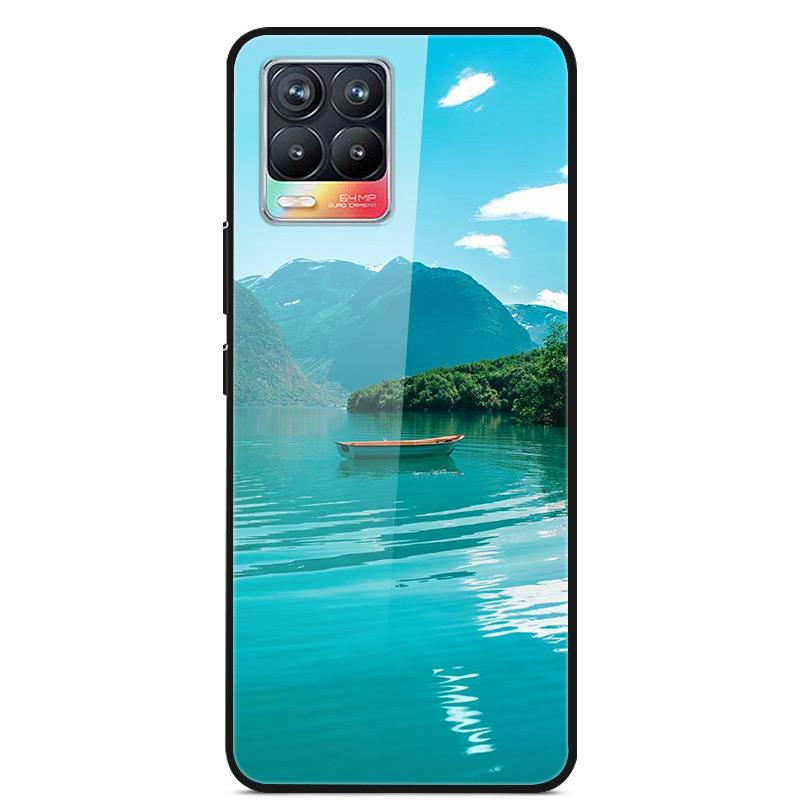 Glass Back Cover For Realme 8 Pro Case Tempered Glass Case For Realme 8 Pro 8i Realme 8 5G Phone Case Cover Realme8 5G Pro Funda