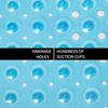 Non Slip Bath Mat, 100 x 40cm Extra Long Non Slip Bathtub Mat/Shower Mat with 200 Suction Cups, Machine Washable (Clear Blue)1pcs