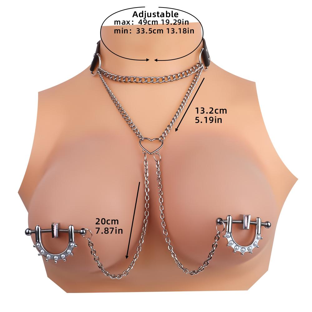 QKKQ Unique Design Nipple Clamps Metal Clips Lock BDSM Nipple Toys Breast Clamps Non Piercing Adjustable Clips Sex Toys