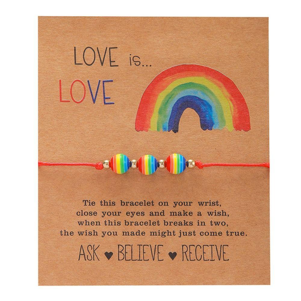 3Pcs/set Boho Rainbow Beaded Bracelet Love Heart Friendship Braided Rope Couple Bracelet  Couples