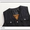 Men's Autumn/Winter Warm Velvet-Lined Waterproof Fisherman Vest, Classic Style, Multi-pocket, Comfortable & Breathable for Middle-aged & Elderly