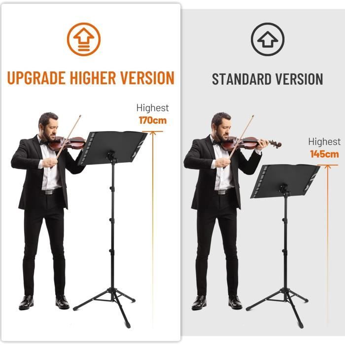 Pupitre surélevé réglable - cahaya - hauteur 80 à 170 cm - trépied robuste - double usage