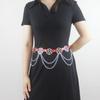 Y2K Pentagram Metal Chain  for Women Streetwear Dress Waist Accessory
