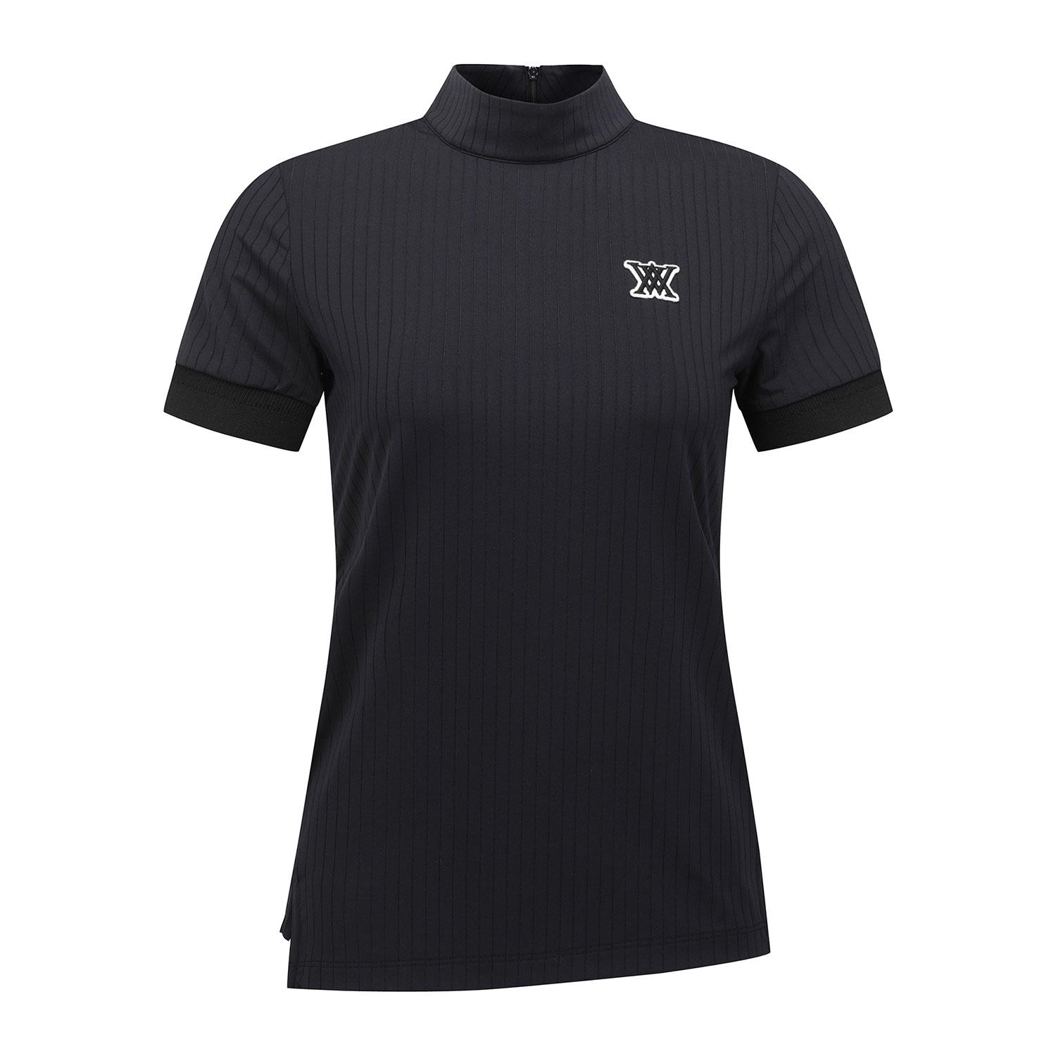 Anew Golf Women High Neck Zipper Point Shot T-Shirt_Bk S