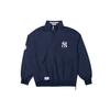 New Era FW21 MLB Series Logo Print Half-Zip Nylon Woven Sports Stand Collar Loose Jacket Unisex Jackets Navy-Blue 12866531