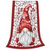Christmas Gnome Knitted Blanket Valentine Love New Year Flannel Throw Blankets Summer Air Conditioning Lightweight Bedspreads