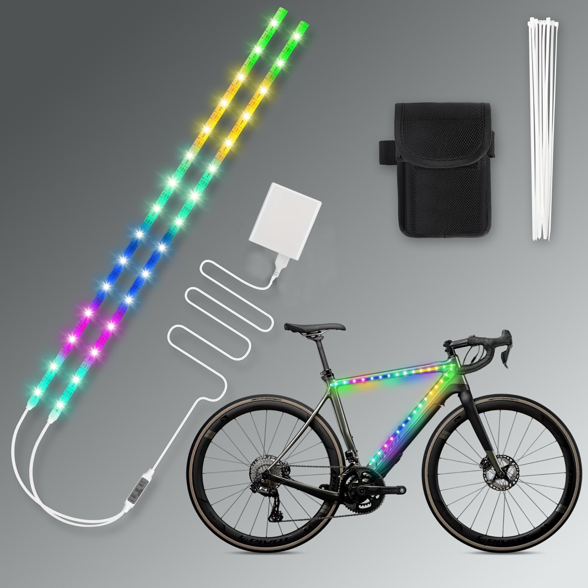 Velosipēda RGB sloksnes gaismas ir piemērotas