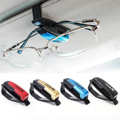 Boîte à lunettes pare-soleil de voiture Clip à lunettes de soleil Support universel pour cartes et tickets Fixation automatique Étui à stylos Accessoires de voiture pour lunettes