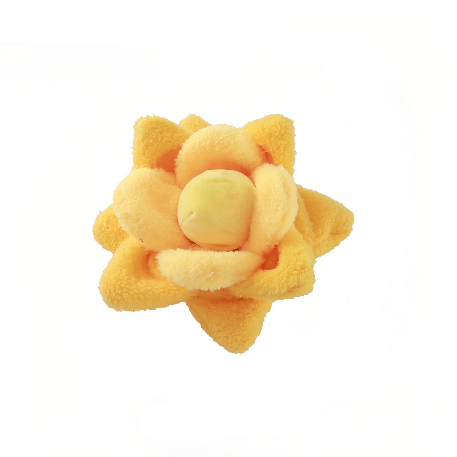 

Flower Shaped Plush Pet Toy With Sound, Soft Squeaky Interactive Toy For Cats And Dogs, Cute Colorful Flower Design, Indoor Fun Chew Plush One Size