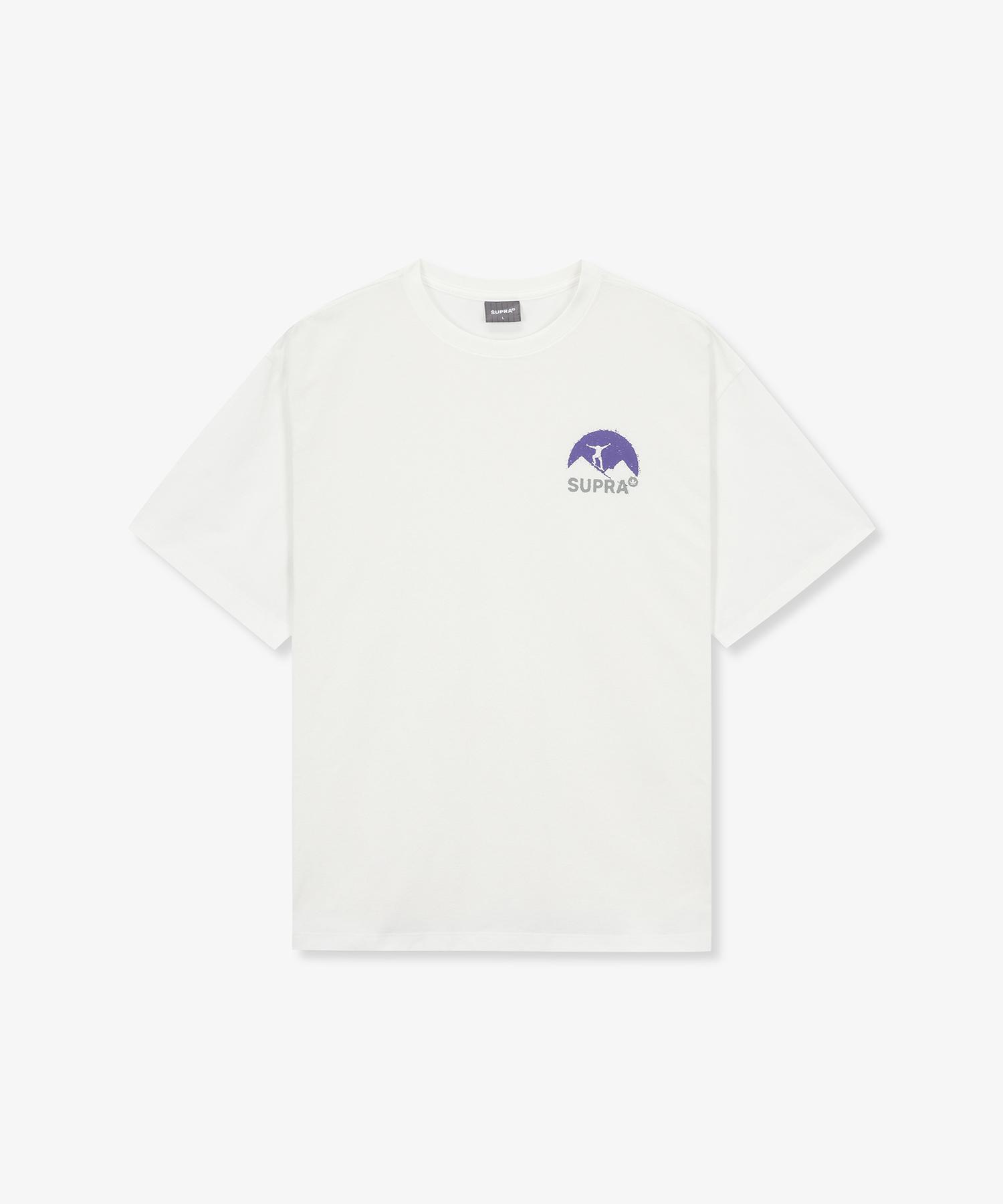 Supra Mountain Back Graphic Short Sleeve T-Shirt (White) Grl/S