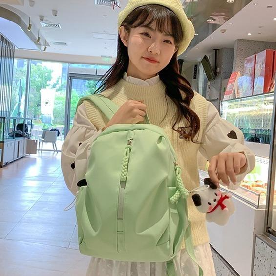 Dopamine Solid Color Simple Small Backpack Spring Japanese Small Fresh Girl Soft Girl Backpack