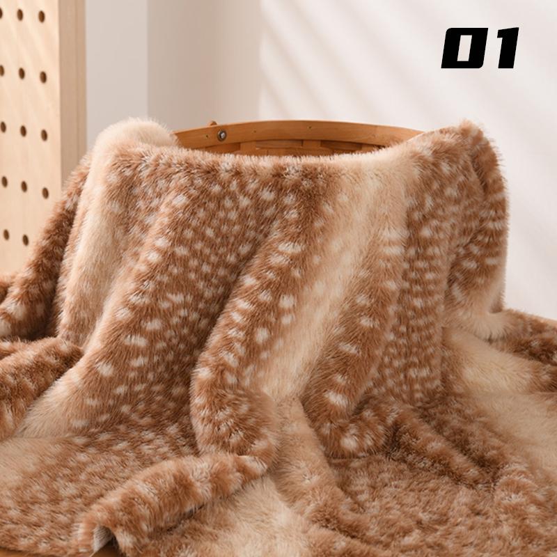 50*160cm Imitation Mink Fur Fabric High-grade Printing Plush Fur Fabric For DIY Sewing Garment Doll Clothes Carpets Photo Props