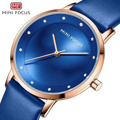 Mode Damen Armbanduhr Japanisches Uhrwerk Wasserdicht Kalbslederarmband Damen Armbanduhr