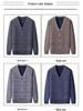Men's V-Neck Knit Cardigan Sweater: Autumn-Winter Plus Velvet, Thickened, Loose Fit for Middle-aged & Elderly