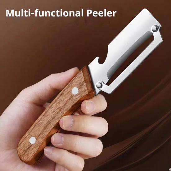 Vegetable Peeler with Ergonomic Handle Bottle Opener Food Prep Peeler for Veggie Fruit Carrot Orange Potato Kitchen Gadget