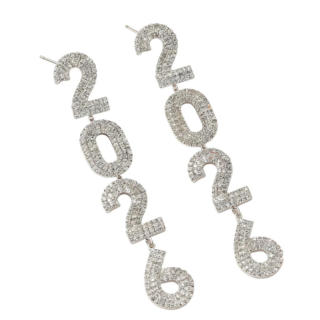 Creative 2026 Theme Earrings Acrylic Texture Geometric Earrings Ear Jewelry Suitable for Elegant Women Daily Wear