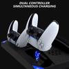 2 in 1 Game Controller Charging Dock Station Equipped with Headphone Holder Stand for P5